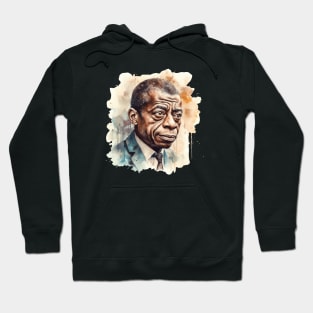 James Baldwin Art Portrait for Black History Month Hoodie